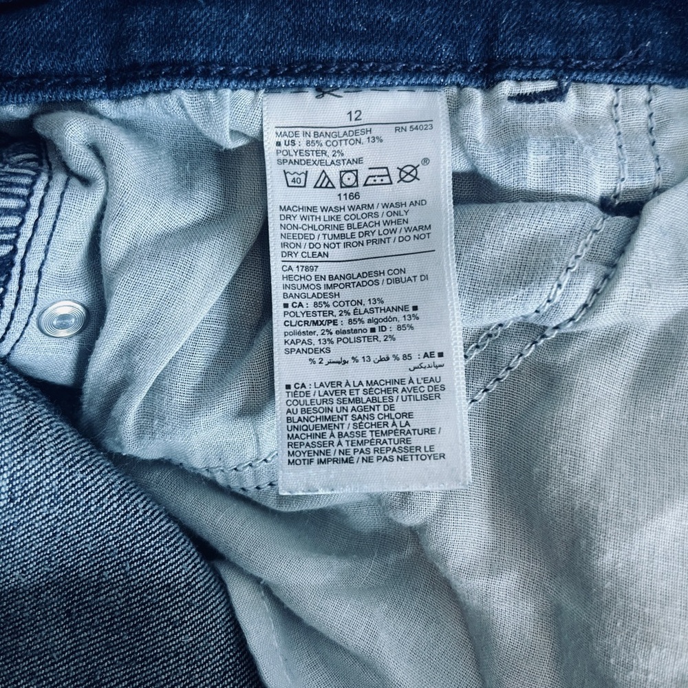 Old Navy Dark Blue Rockstar Super Skinny Ankle Mid-Rise Jeans - Picture 4 of 5